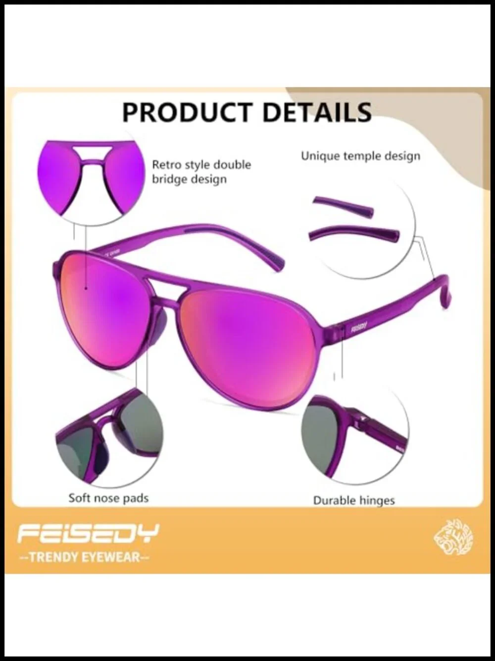 Polarized Aviator Sunglasses TR90 Frame HD UV400 Protection Sports Driving